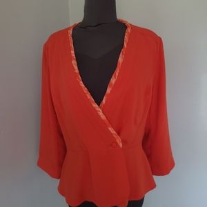 Orange blazer only worn a few times practically brand new